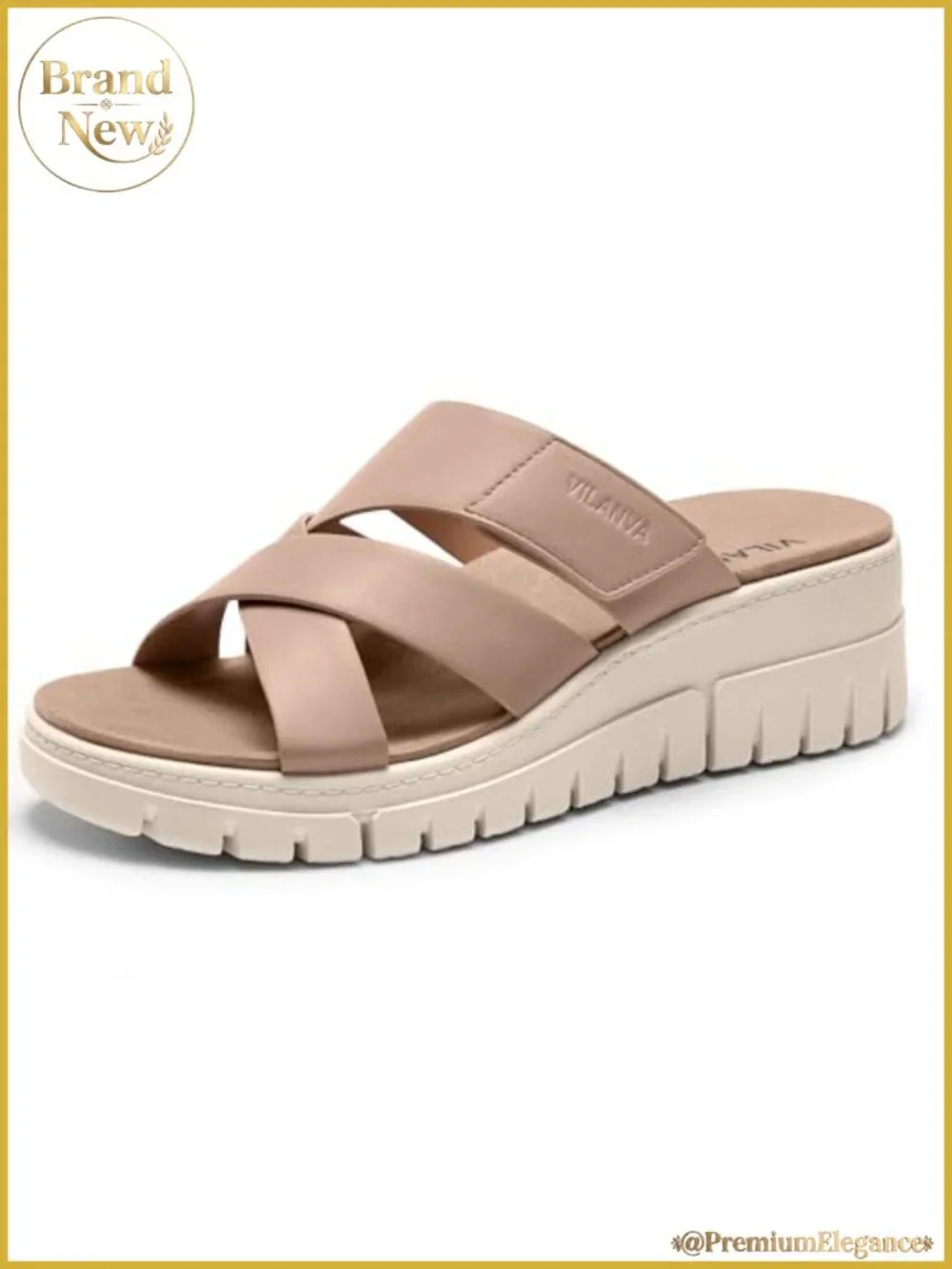 Orthopedic Platform Slip On Slides Adjustable Velcro Arch Support Sandals